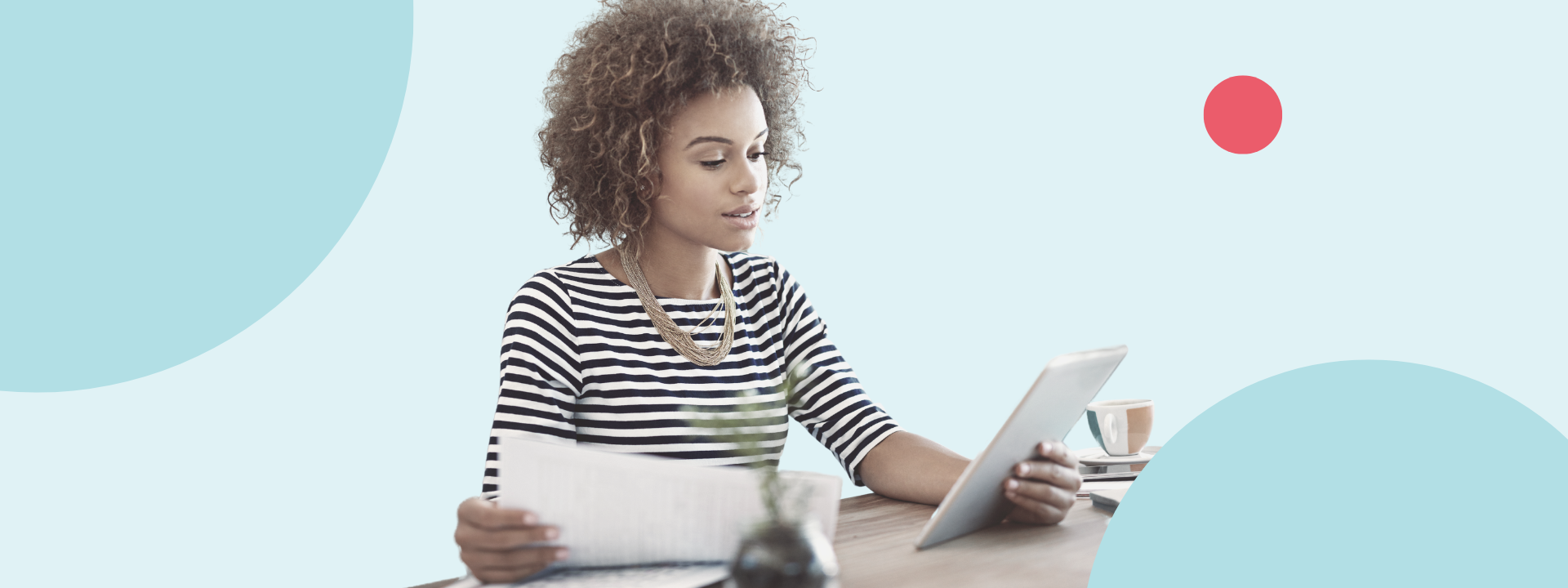 A woman checking the linguistic quality of a translation