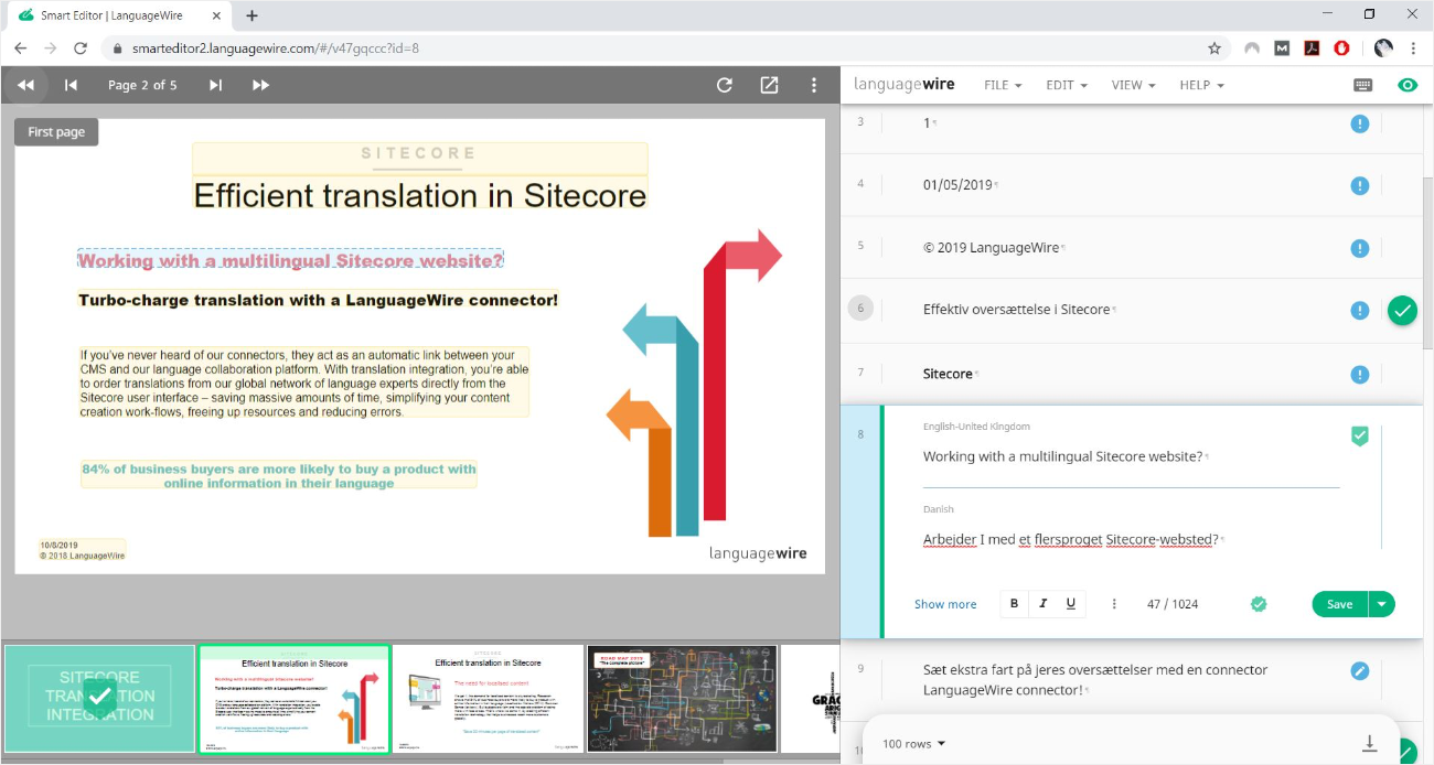 LanguageWire Smart Editor